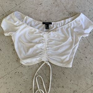 White crop top